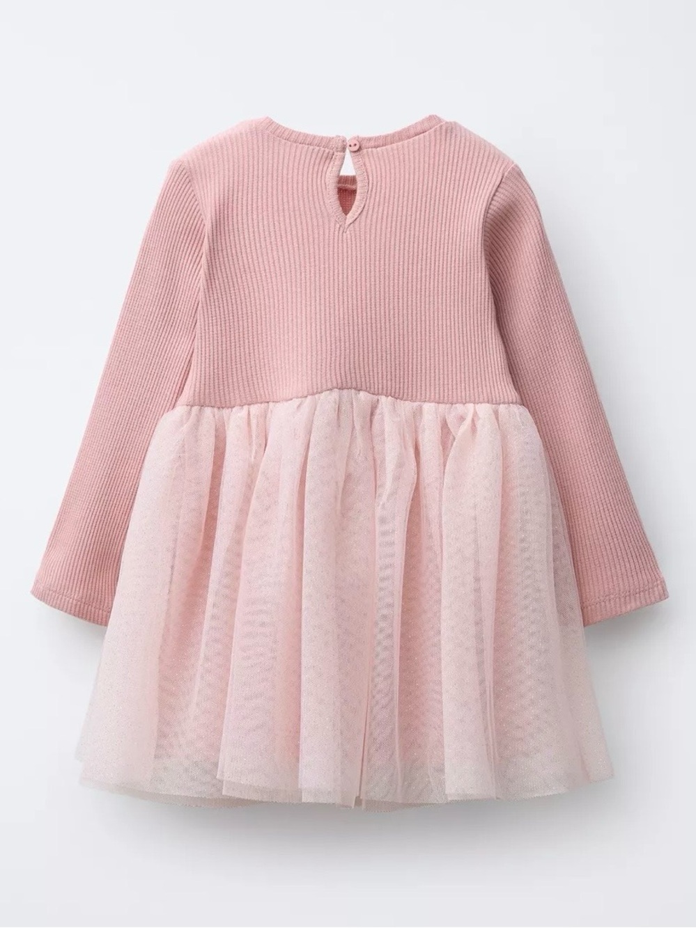 ZARA Toddler Girl Combination Glitter Tulle Dress NWT Sz 6T Nude Pale Pink